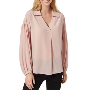 Joie Anstie Silk Popover Blouse Pale Mauve Size M